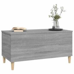 Berkfield Home Decorative Coffee Table Grey Sonoma 90x44.5x45 cm Engineered Wood - thumbnail 4