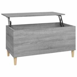 Berkfield Home Decorative Coffee Table Grey Sonoma 90x44.5x45 cm Engineered Wood - thumbnail 3