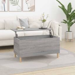 Berkfield Home Decorative Coffee Table Grey Sonoma 90x44.5x45 cm Engineered Wood - thumbnail 2