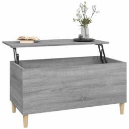 Berkfield Home Decorative Coffee Table Grey Sonoma 90x44.5x45 cm Engineered Wood - thumbnail 5