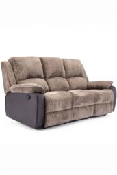 More4Homes Postana Manual Recliner Bonded Leather 1+3 Seater Sofa Set in Brown - thumbnail 2