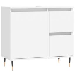 Berkfield Home Bathroom Cabinet White 65x33x60 cm Engineered Wood - Size: 65 x 33 x 60 cm - thumbnail 2