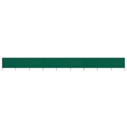Berkfield Home 9-panel Wind Screen Fabric 1200x80 cm Green