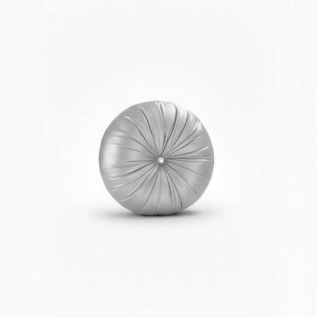 Snug City Round Diamante Cushion Sparkly Crystal Embellished Glam Filled Cushion in Silver - Size: 30 cm x 30 cm