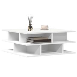 Berkfield Home Coffee Table White 70x70x29 cm Engineered Wood - Size: 70 x 70 x 29 cm - thumbnail 4