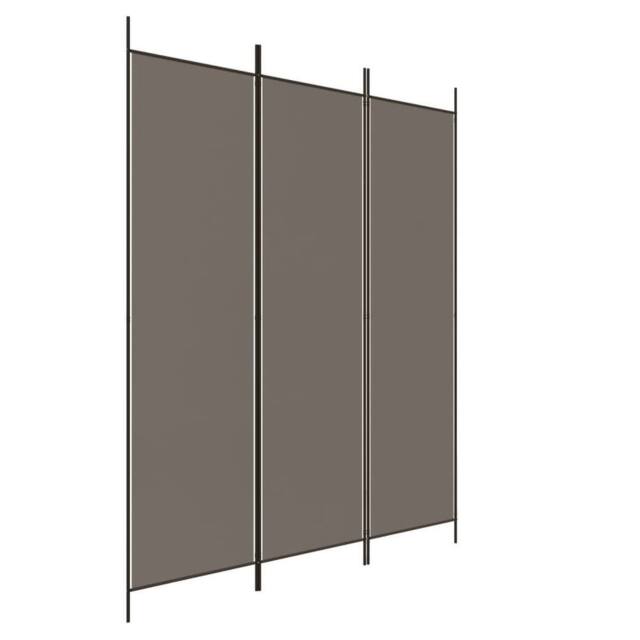 Berkfield Home 3-Panel Room Divider Anthracite 150x220 cm Fabric in Charcoal - image 1