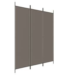 Berkfield Home 3-Panel Room Divider Anthracite 150x220 cm Fabric in Charcoal