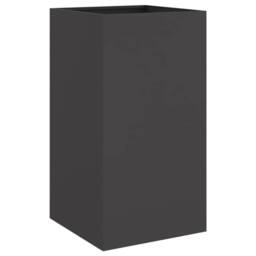 Berkfield Home Planter Black 42x38x75 cm Steel - Size: 42 x 38 x 75 cm - thumbnail 6
