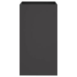 Berkfield Home Planter Black 42x38x75 cm Steel - Size: 42 x 38 x 75 cm - thumbnail 4