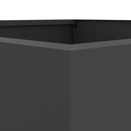 Berkfield Home Planter Black 42x38x75 cm Steel - Size: 42 x 38 x 75 cm - thumbnail 8