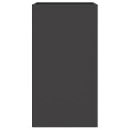 Berkfield Home Planter Black 42x38x75 cm Steel - Size: 42 x 38 x 75 cm - thumbnail 5