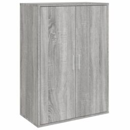 Berkfield Home Sideboards 2 pcs Grey Sonoma 60x31x84 cm Engineered Wood - Size: 60 x 31 x 84 cm - thumbnail 4