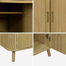 sweeek Wood effect cabinet with shelf & hanger in Beige - thumbnail 7