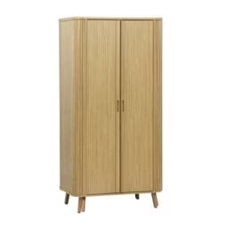 sweeek Wood effect cabinet with shelf & hanger in Beige - thumbnail 2