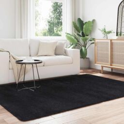 Berkfield Home Shaggy Rug High Pile NAVARRA Black 160x230 cm Polyester - Size: Medium - thumbnail 3