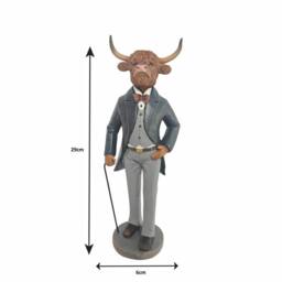 Straits Highland Cow in a Suit Farm Animals Ornament - 29cm - thumbnail 2