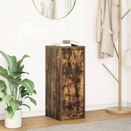 Berkfield Home Sideboard Smoked Oak 29.5x34x76 cm Engineered Wood in Brown - thumbnail 2
