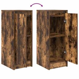 Berkfield Home Sideboard Smoked Oak 29.5x34x76 cm Engineered Wood in Brown - thumbnail 9