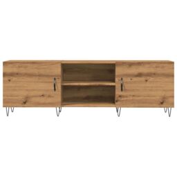 Berkfield Home TV Cabinet Artisan Oak 150x30x50 cm Engineered Wood in Brown - Size: 150 x 30 x 50 cm - thumbnail 4