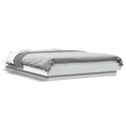 Berkfield Home Bed Frame with LED Lights without Mattress White 140x200cm - Size: 140x200 cm - thumbnail 1