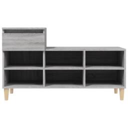 Berkfield Home Shoe Cabinet Grey Sonoma 102x36x60 cm Engineered Wood - Size: 102 x 36 x 60 cm - thumbnail 7