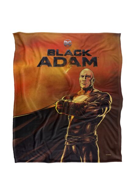 Black Adam Blanket, 152x127 cm Logo & Character Silky Touch Super Soft Throw Blanket in White - image 1