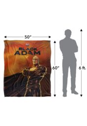 Black Adam Blanket, 152x127 cm Logo & Character Silky Touch Super Soft Throw Blanket in White - thumbnail 5