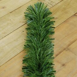 Samuel Alexander 3m x 15cm Festive 6 Ply Chunky Green Pine Christmas Tinsel Garland Decoration - Size: 3m x 15 cm - thumbnail 4