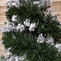 Samuel Alexander 3m x 15cm Festive 6 Ply Chunky Green Pine Christmas Tinsel Garland Decoration - Size: 3m x 15 cm - thumbnail 2