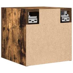 Berkfield Home Wall Mounted TV Cabinet Smoked Oak 30.5x30x30 cm in Brown - thumbnail 7