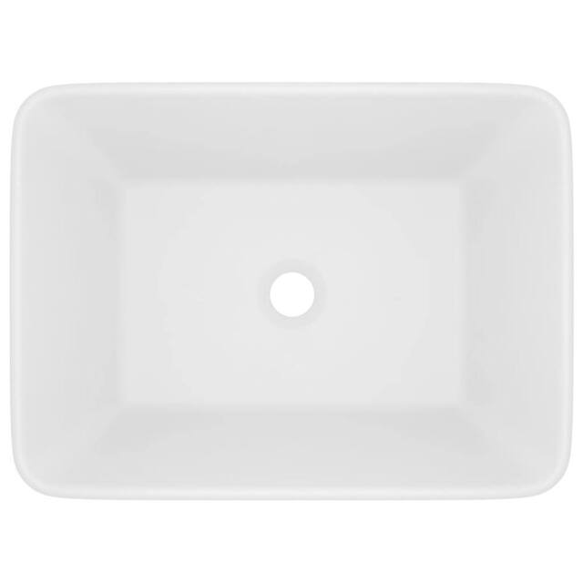 Berkfield Home Luxury Wash Basin Matt White 41x30x12 cm Ceramic - Size: 41 x 30 x 12 cm - image 1