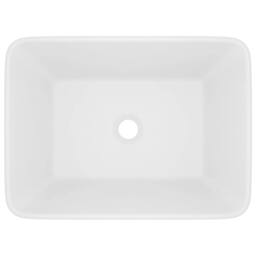 Berkfield Home Luxury Wash Basin Matt White 41x30x12 cm Ceramic - Size: 41 x 30 x 12 cm - thumbnail 1