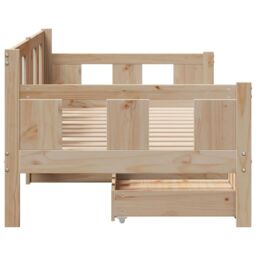 Berkfield Home Daybed with Drawers without Mattress 90x190 cm Single Solid Wood in Brown - thumbnail 5