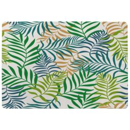 Benjamin Tate Design Green Tropical Palm Leaves Designer Rug in Natural - Size: Large - thumbnail 1