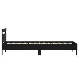 Berkfield Home Durable Bed Frame without Mattress with Headboard Black 75x190 cm - Size: Small Single - thumbnail 6