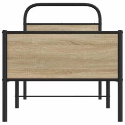 Berkfield Home Bed Frame without Mattress 80x200 cm Sonoma Oak Engineered Wood in Brown - thumbnail 5