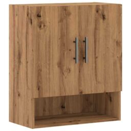 Berkfield Home Wall Cabinet Artisan oak 60x31x70 cm Engineered Wood in Brown - Size: 60 x 31 x 70 cm - thumbnail 2