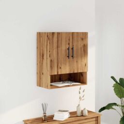 Berkfield Home Wall Cabinet Artisan oak 60x31x70 cm Engineered Wood in Brown - Size: 60 x 31 x 70 cm - thumbnail 1