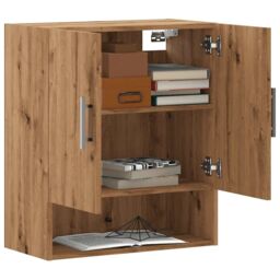 Berkfield Home Wall Cabinet Artisan oak 60x31x70 cm Engineered Wood in Brown - Size: 60 x 31 x 70 cm - thumbnail 3