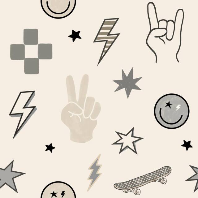 Arthouse Rockstar Mono Wallpaper in Grey - image 1