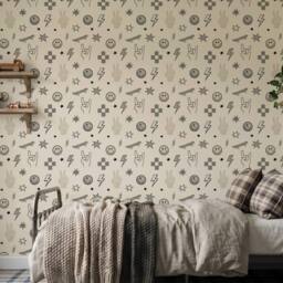 Arthouse Rockstar Mono Wallpaper in Grey - thumbnail 4
