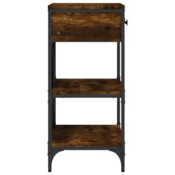 Berkfield Home Console Table Smoked Oak 75x34.5x75 cm Engineered Wood in Brown - thumbnail 6