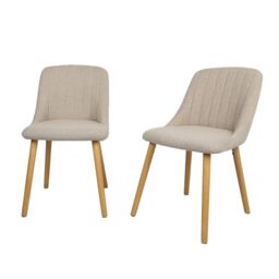 Home Garden Direct Emilia - Dining Chairs in Premium Textured Linen (Set of 2) in Beige - thumbnail 5