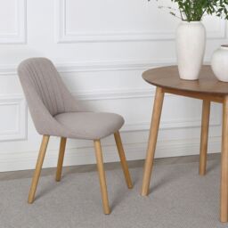 Home Garden Direct Emilia - Dining Chairs in Premium Textured Linen (Set of 2) in Beige - thumbnail 4