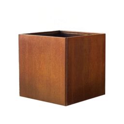 Nicoman Metal Planter Pre-Rusted Corten Steel Cube Planter - 50cm x 50cm in Bronze - Size: 50 cm x 50 cm - thumbnail 2