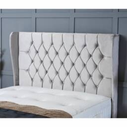 "BSSPOKE Bella Ottoman Divan Bed Plush Velvet 54""Headboard &Footboard Mattress in Pink - Size: Double" - thumbnail 2