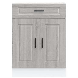 Berkfield Home Kitchen Base Cabinet¬†Porto Grey Sonoma Engineered Wood - thumbnail 4