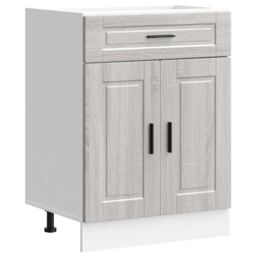 Berkfield Home Kitchen Base Cabinet¬†Porto Grey Sonoma Engineered Wood - thumbnail 2