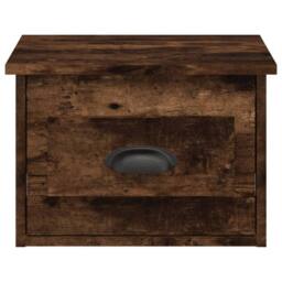 Berkfield Home Elegant Wall-mounted Bedside Cabinets 2 pcs Smoked Oak 41.5x36x28cm in Brown - Size: 41.5x36x28 cm - thumbnail 7