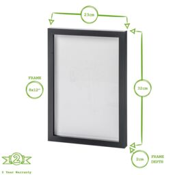 "Nicola Spring Photo Frames - A4 (8"" x 12"") - Pack of 2 in Grey" - thumbnail 3